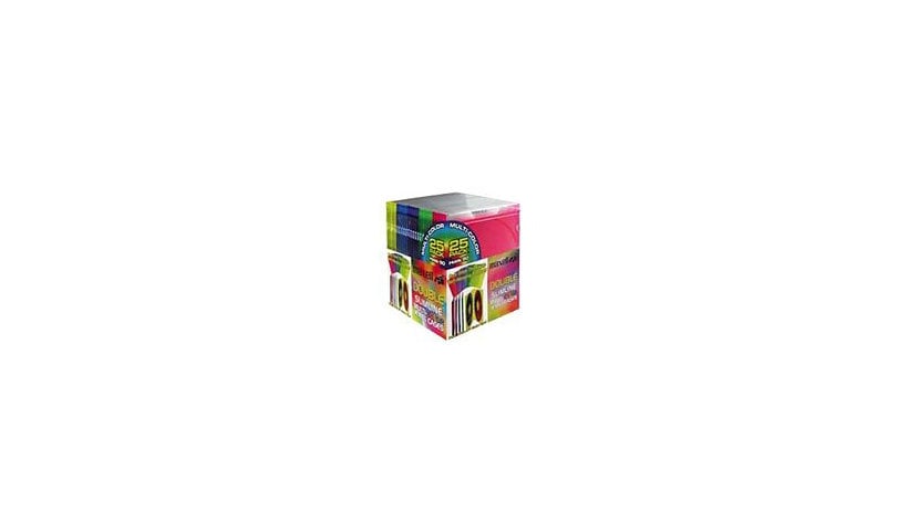 Maxell Double Slimline Jewel Cases Multi-Color CD-392 - storage CD slim jew