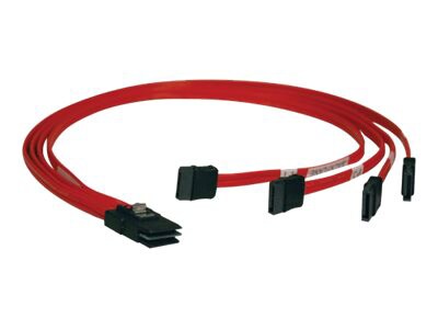 Tripp Lite 18 Inch Internal SAS Cable 4-Lane mini-SAS to 4xSATA 7Pin 0.5M