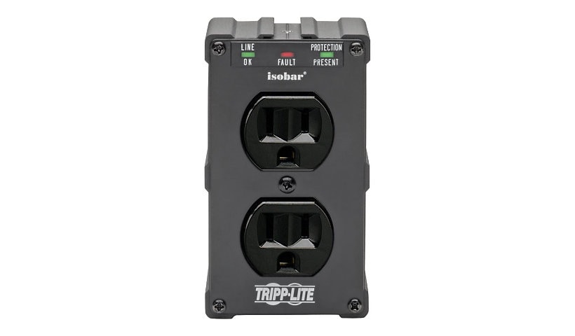 Tripp Lite Isobar Surge Protector Wall Mount Direct Plug In 2 Out 1410 Joul