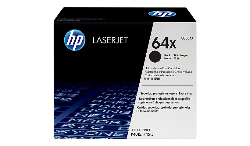 HP 64X (CC364X) Original Laser Toner Cartridge - Single Pack - Black - 1 Each