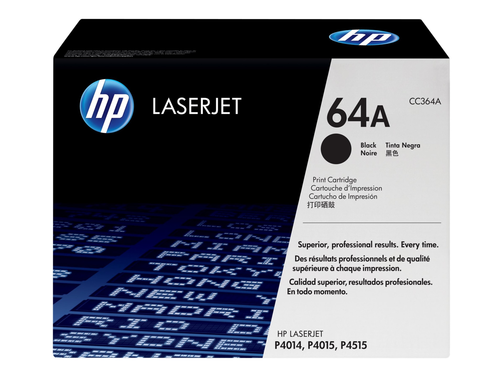 HP 64A (CC364A) Original Laser Toner Cartridge - Single Pack - Black - 1 Ea