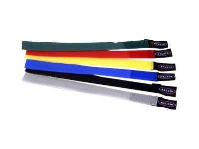 Belkin Cable Ties, 8 in. - Multi Color, Pack of 6
