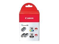 Canon PGI-35/CLI-36 Value Pack - 3-pack - color (cyan, magenta, yellow), pigmented black - original - ink tank