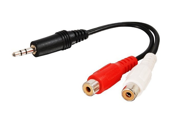 C2G Value Series One 3.5mm Stereo Audio To Two RCA Stereo - Y-Cable Audio Adapter - M/F