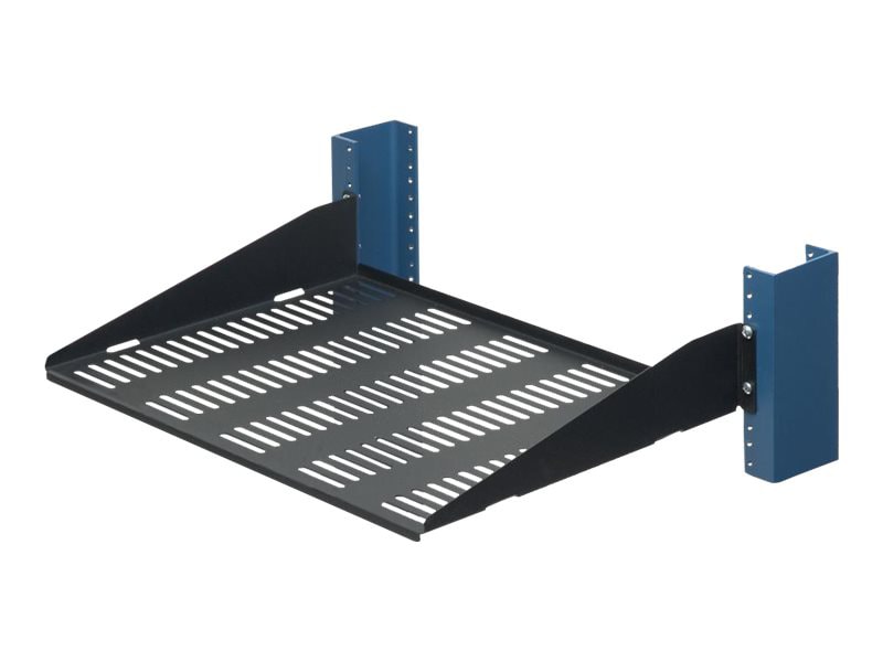 Rack Solutions 2U 2Post Vented Cantilever Shelf 13in (D) - Flanged Down