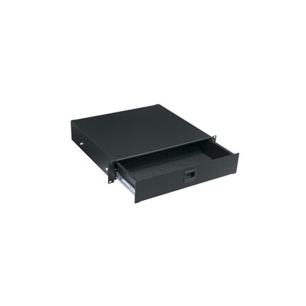 Middle Atlantic 2RU Rack Storage Drawer - Textured Black Powder Coat