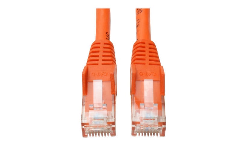 Eaton Tripp Lite Series Cat6 Gigabit Snagless Molded (UTP) Ethernet Cable (RJ45 M/M), PoE, Orange, 7 ft. (2.13 m) -