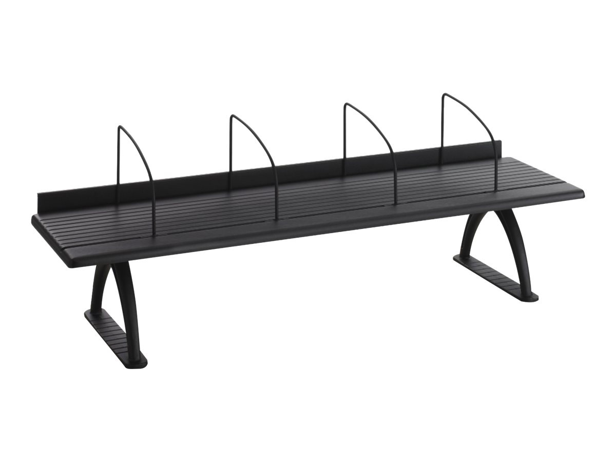 Safco Desk Riser - desk organizer - aluminum, melamine - black