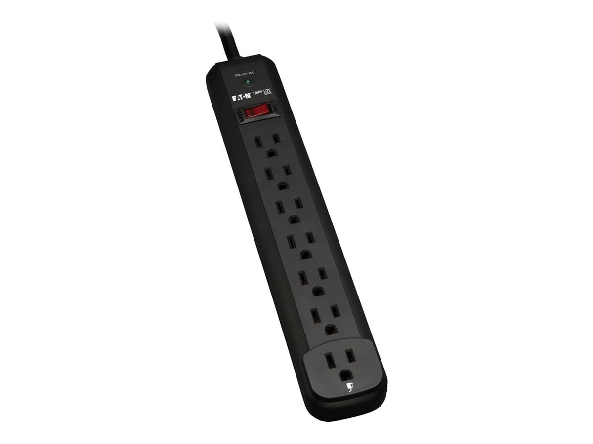 Tripp Lite Surge Protector Power Strip 120V 7 Outlet 12' Cord 1080 Joule Black - surge protector