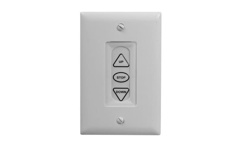 Da-Lite Low Voltage Wall Switch - White - 40975 - Projector