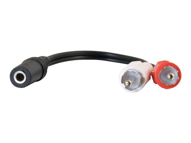 C2G 6in Value Series 3.5mm to Dual RCA Stereo Audio Y-Cable - F/M