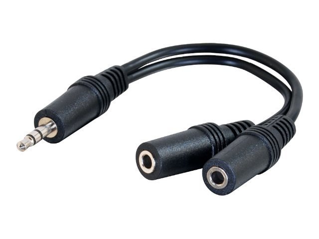 C2G 6in 3.5mm to Dual 3.5mm Audio Y-Cable - M/F