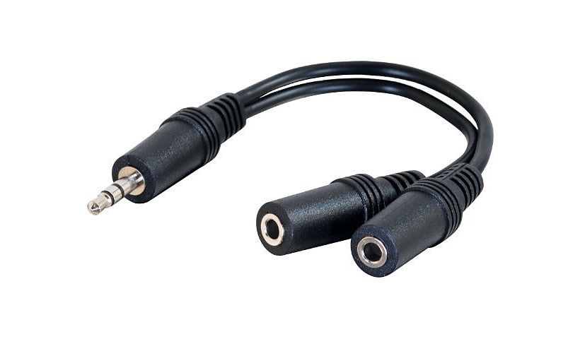 C2G 6in 3.5mm to Dual 3.5mm Audio Y-Cable - M/F