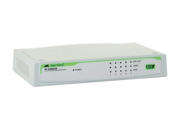 Allied Telesis AT GS900/5E - switch - 5 ports - unmanaged