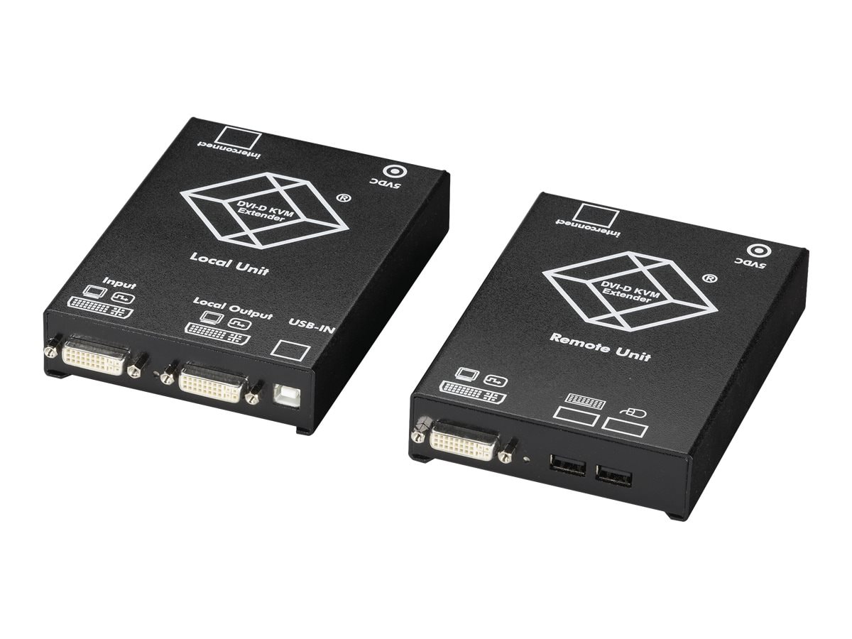 Black Box CATx DVI-D KVM Extender for USB keyboard/Mouse Single Video - KVM extender