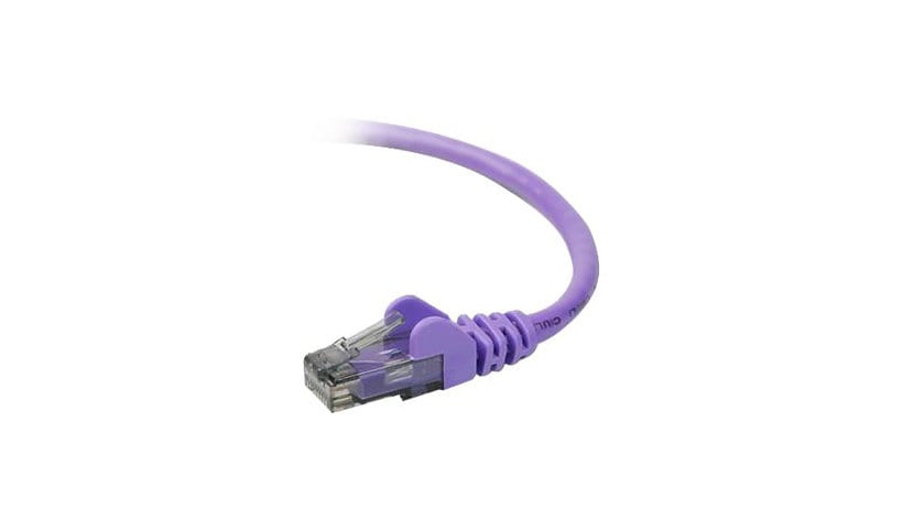 Belkin Cat6 6ft Purple Ethernet Patch Cable, UTP, 24 AWG, Snagless, Molded, RJ45, M/M, 6'