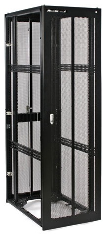 StarTech.com 42U 36in Black Server Rack Cabinet w/ Mesh Door - No Side Panels - relay rack - 42U