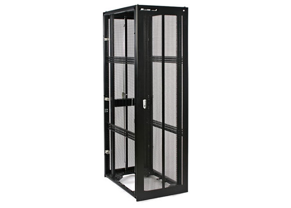 StarTech.com 42U 36in Black Server Rack Cabinet w/ Mesh Door - No Side Panels - relay rack - 42U