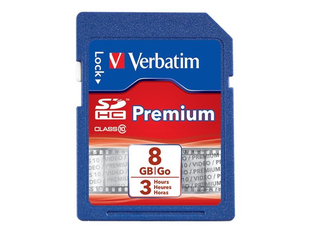 Thumbnail 2 of 2 for Verbatim Premium - flash memory card - 8 GB - SDHC