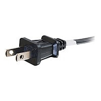 C2G 6ft Power Cord - Non Polarized Power Cord - NEMA 1-15P to IEC320C7 - câble d'alimentation - IEC 60320 C7 pour NEMA 1-15 - 1.8 m