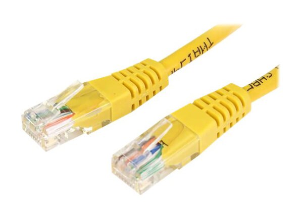 StarTech.com 1ft Yellow Molded Cat5e Crossover UTP Patch Cable - crossover cable - 31 cm - yellow
