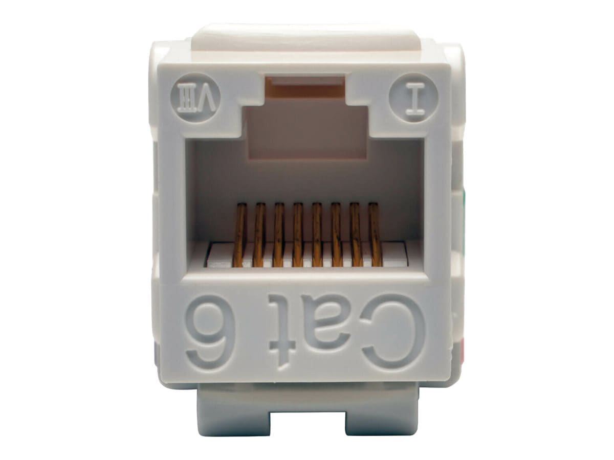 Tripp Lite Cat6 Cat5e 110 Style Punch down Keystone Jack RJ45 White TAA GSA