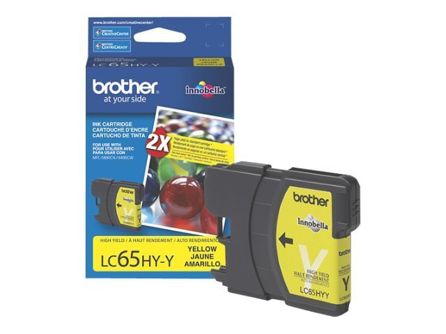 Brother LC65HY-Y - High Yield - yellow - original - ink cartridge