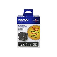 Brother LC612PKS - 2-pack - black - original - ink cartridge