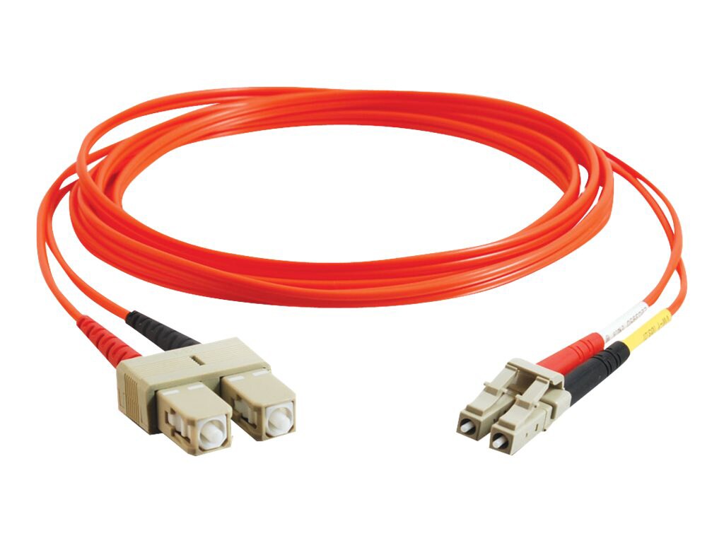 C2G 10m LC-SC 62.5/125 Duplex Multimode OM1 Fiber Cable - Orange - 33ft - p