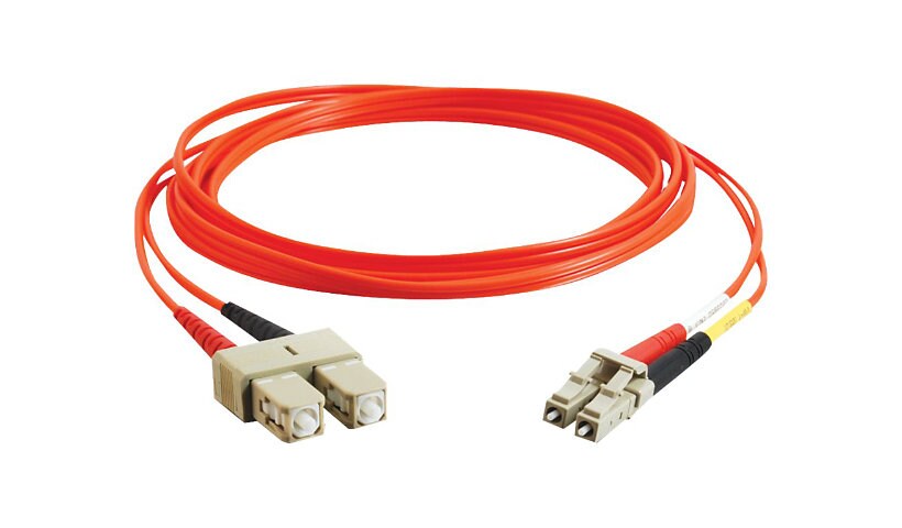 C2G 10m LC-SC 62.5/125 Duplex Multimode OM1 Fiber Cable - Orange - 33ft - p