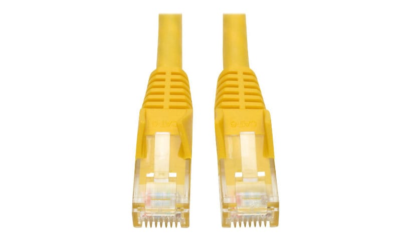 Eaton Tripp Lite Series Cat6 Gigabit Snagless Molded (UTP) Ethernet Cable (RJ45 M/M), PoE, Yellow, 7 ft. (2.13 m) -
