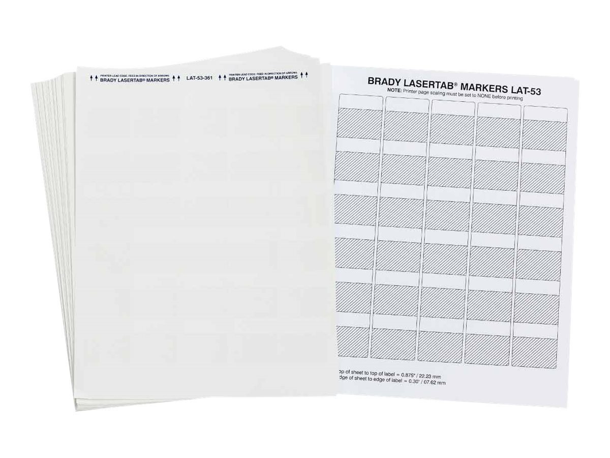 Brady LASERTAB B-361B - labels - 1020 label(s) -
