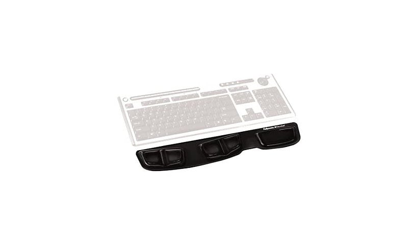 Fellowes® Keyboard Palm Support with Microban® - Black Gel