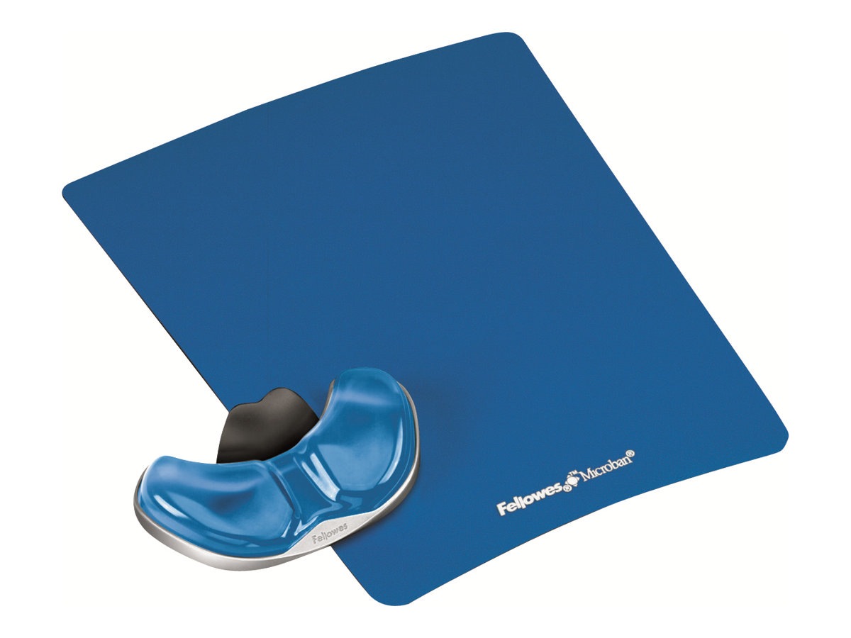 Fellowes® Gliding Palm Support with Microban® – Blue Gel