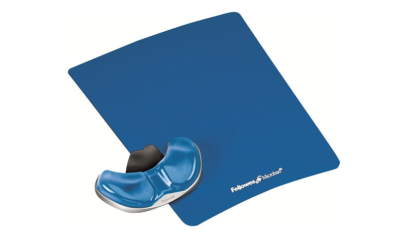 Fellowes® Gliding Palm Support with Microban® – Blue Gel