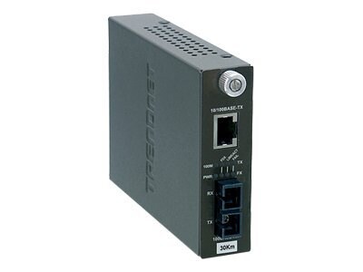 TRENDnet TFC-110S30i - fiber media converter - 10Mb LAN, 100Mb LAN