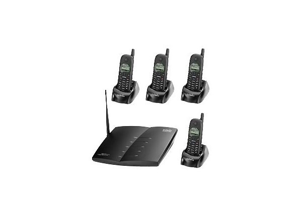 EnGenius Durafon Pro - cordless phone with caller ID/call waiting + 3 additional handsets