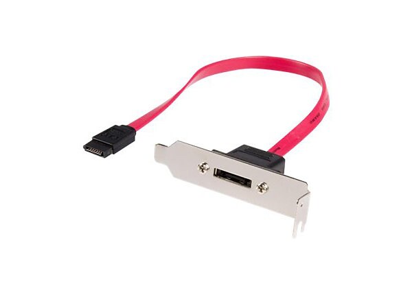 StarTech.com 1ft Low Profile SATA to eSATA Plate Adapter - SATA internal to external panel - 1 ft