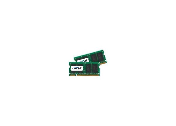 Crucial - DDR2 - 8 GB : 2 x 4 GB - SO-DIMM 200-pin
