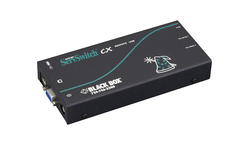 Black Box ServSwitch CX CATx KVM Receiver with USB and Audio