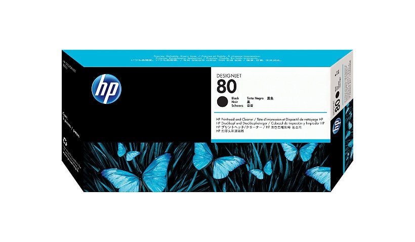 HP 80 - black - printhead with cleaner