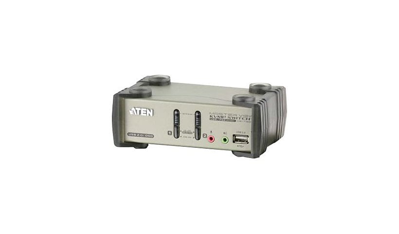 ATEN 2-Port USB KVM Switch with OSD, USB 2.0 Peripheral Sharing and Audio