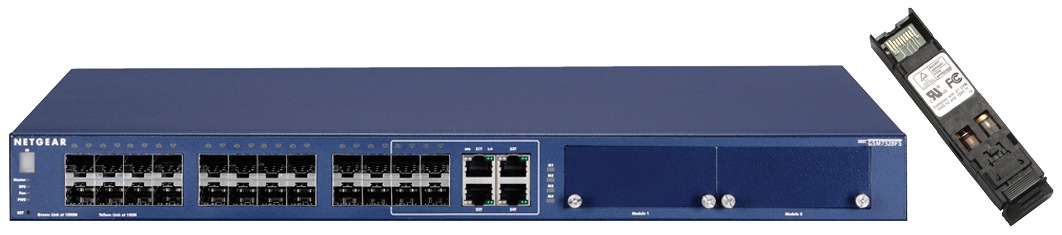 NETGEAR GSM7328FS 24PT Gigabit L3 MNG Stackable Switch & 3 Fiber