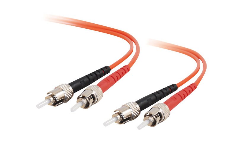 C2G 6m ST-ST 62.5/125 OM1 Duplex Multimode PVC Fiber Optic Cable - Orange -