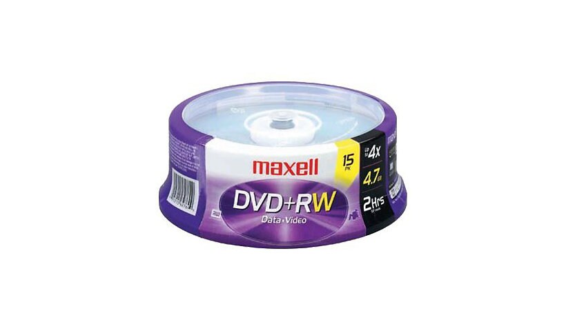 Maxell - DVD+RW x 15 - 4.7 GB - storage media