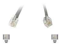 C2G RJ12 6P6C Straight Modular Cable - phone cable - 4.3 m - silver