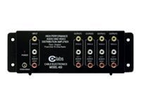 CE Labs 4-Output RCA Audio/Video Distribution Amplifier - video/audio splitter - 4 ports