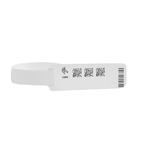 ブラックとホワイト 1000パック Zebra 10006995K Z-Band Adult White 1