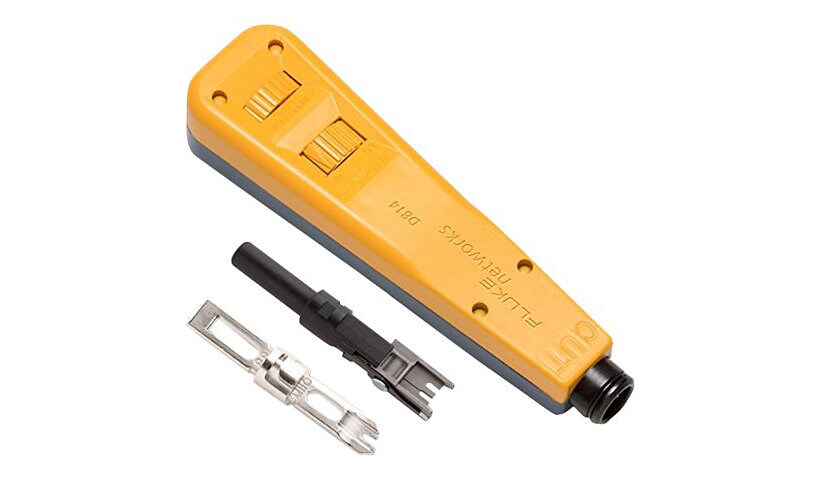 Fluke Networks D814 Impact Punch Down Tool with BIX &amp; Eversharp 66/110 Cut Blades - punch-down tool