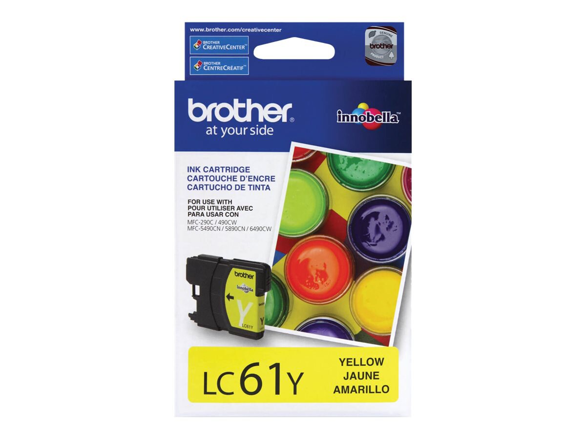 Brother LC61Y - yellow - original - ink cartridge